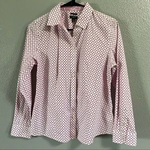 Talbots Button Down Shirt Size 8P Petites Top Blouse Career Wrinkle Resistant